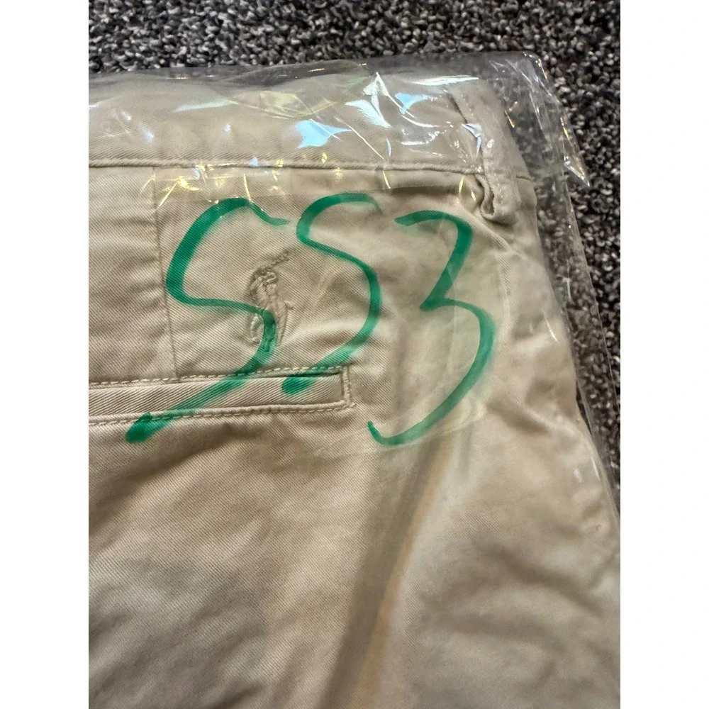 Polo Ralph Lauren Mens Stretch Classic Fit Chino Shorts Tan Khaki Size 50B 50G